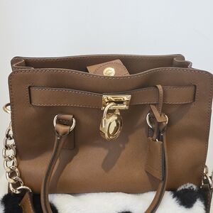 Michael Kors Tan Leather Shoulder Bag